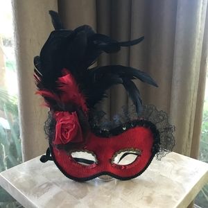 Red Velvet Masquerade Masks